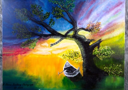 Painting: Sunset Silhouette